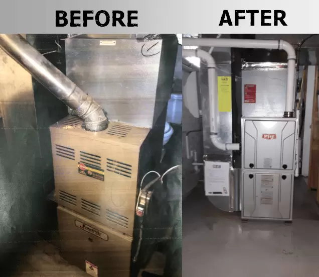 Before And After Bryant Furnace Installation
