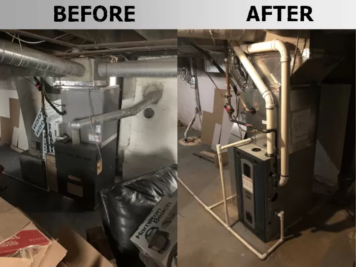 Before And After Furnace Replacement Image