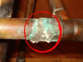 corroded refrigerant line image