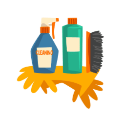 mini split cleaning supplies image