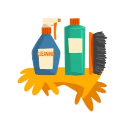 mini split cleaning supplies image