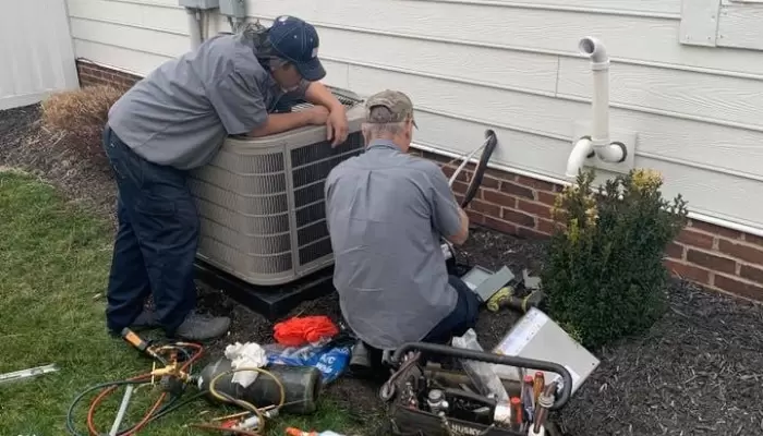 Two Technicians Hvac Repair